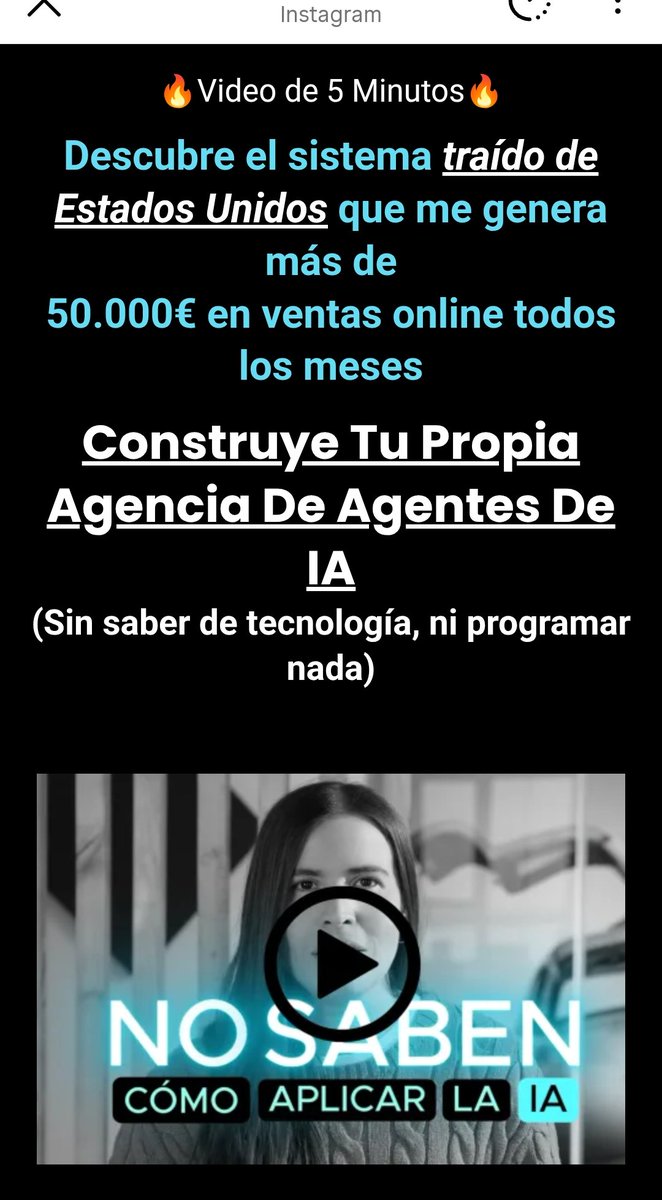 therfer's tweet photo. Ya llegan los #IAbros, evolución Pokémon de los #Criptobros, en este caso una #IAsister, prometiéndole a los incautos riquezas si aprender a usar la IA...pero, ep, sin saber de tecnología ni programar nada, ni nada...

🤔👁️🤖👇

Vía @instagram https://t.co/pCMSB3tA5u