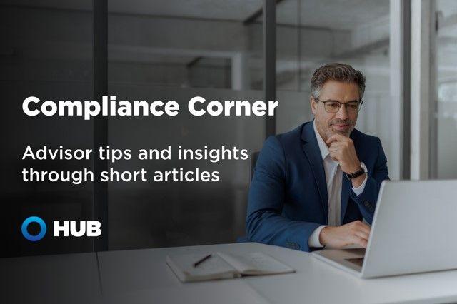 Did you know HUB sends our advisors weekly compliance tips through our advisor newsletter? It's one of the ways we help advisors succeed! Log in to HUBLink to access our Compliance Corner here: ow.ly/N7FH50XnYzw

#independent #advisor #education #insurance #wealth #benefits
