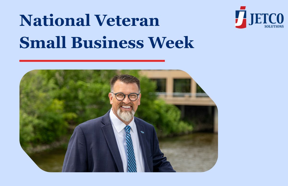 JetCoSolutions's tweet image. This National Veterans Small Business Week, we&apos;re proud to celebrate our owner, LTC (retired) Jon Tellier! As a former paratrooper and combat veteran, he learned the values of integrity, teamwork, and perseverance that drive our work every day.