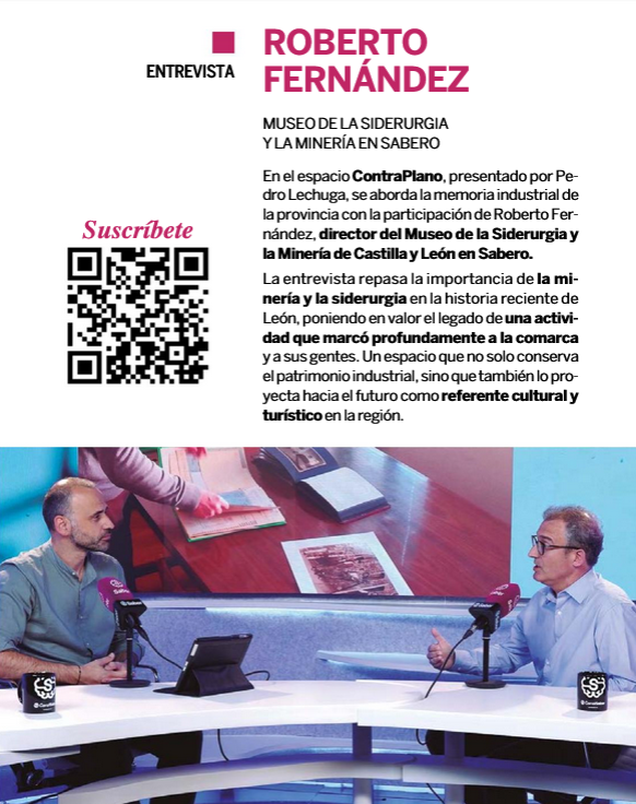 PLechugaMallo's tweet image. 🎦 La @laguiago se hace eco de la entrevista que hice en Canal Saber de @fundoscyl a Roberto Fernández, director del Museo de la Siderurgia y la Minería de Castilla y León (@MuseoSiderurgia)

Aquí puedes ver la entrevista:
👇👇👇👇
youtu.be/lBoP3xmldbU?si…