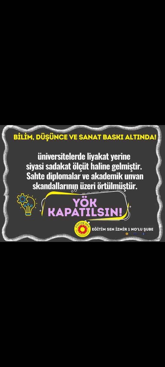 MahmutYesil16's tweet photo. #YÖKKAPATILSIN https://t.co/m1m9WvVxTw