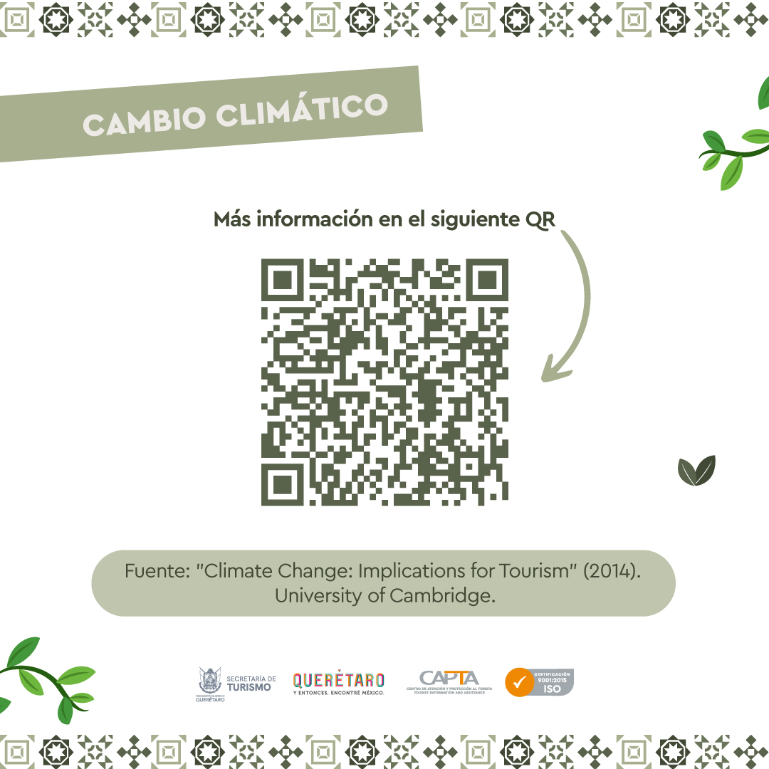 El #CambioClimático ha impactado sobre manera a nuestra forma de vida y actividades, incluyendo al turismo☀️🌎🌡

Conoce más de este fenómeno y sus impactos 👇

Estamos a tus órdenes en:
📍Calle Pasteur Norte #4, Col. Centro
☎️ 442 238 5033