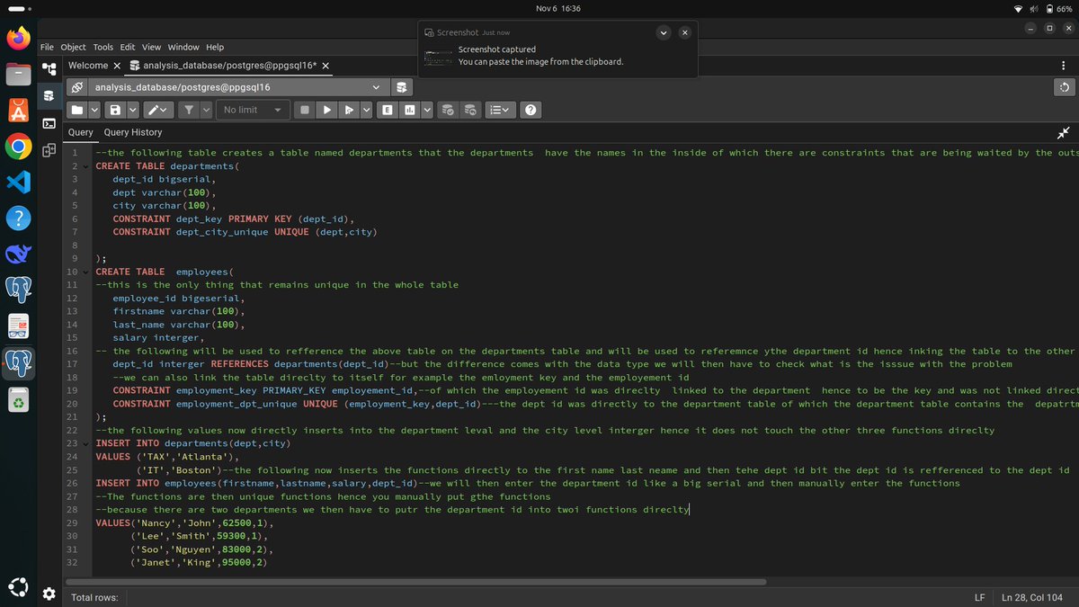 steve_mose__'s tweet image. 🧠 Today’s tech wins:

Learnt to relate rows in a table using keys. Hownow talk to each other  .Explored devices and disks in Linux—from /dev/sda to lsblk, 
#LinuxLearning #SQLTips #DevLife #TechTwitter #100DaysOfCode #DataEngineering #LinuxCommands #DatabaseDesign #CodingJourney