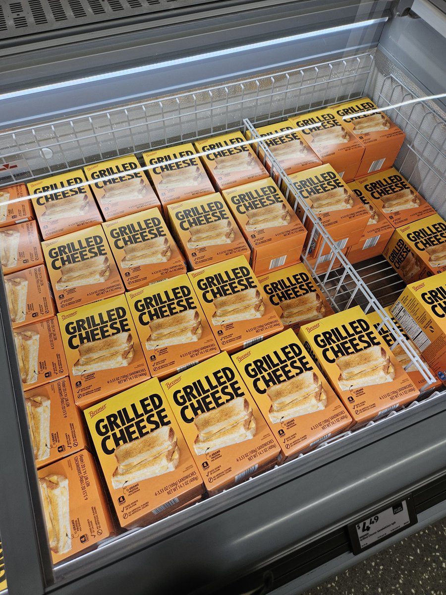 Here's another sign of the apocalypse 💀 - grilled cheese in the frozen section.