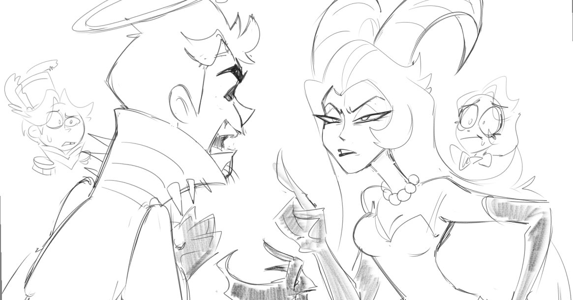 #HazbinHotel
Now both of them will demonstrate their "vocabulary"