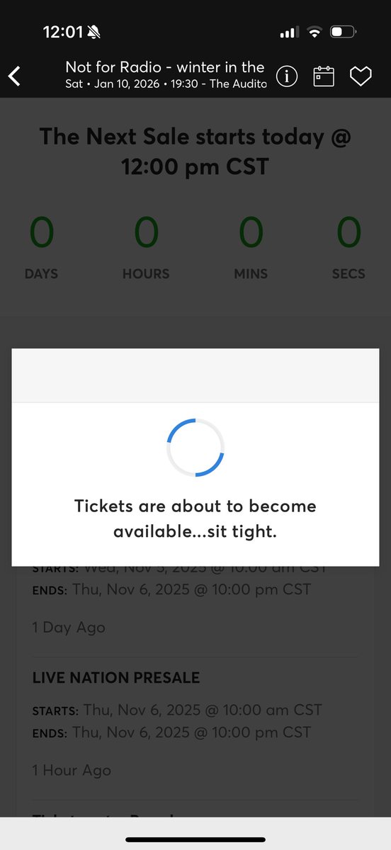 pitagal_22's tweet photo. @Ticketmaster @LiveNation 
This has to be an absolute joke. All 5 presales have been a mess. Do better.
@notforradiohq https://t.co/QFN4Y2sbH9