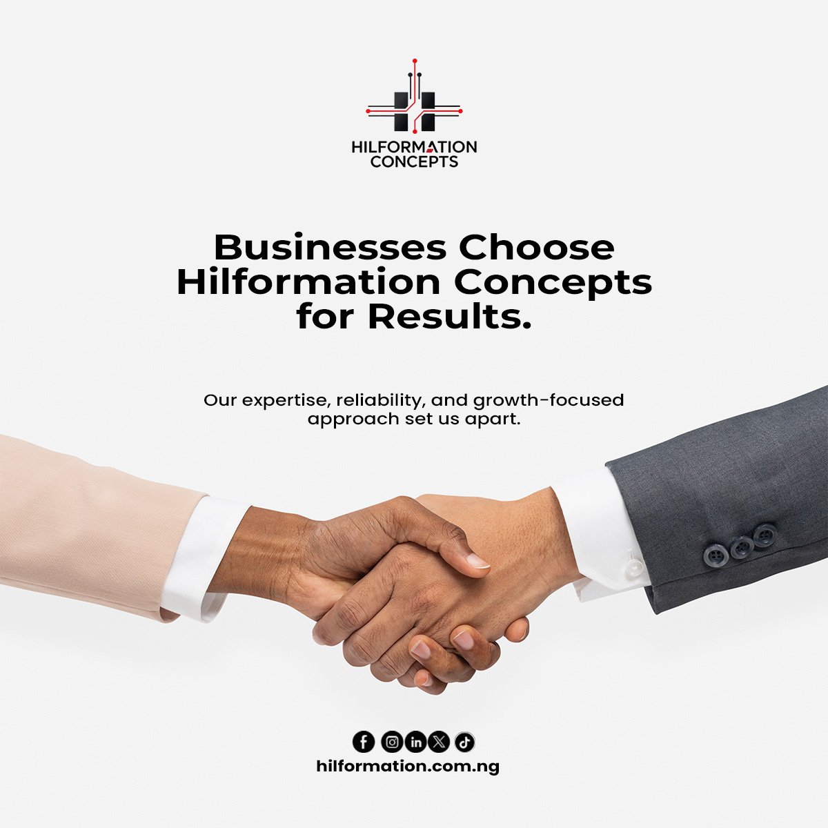 hilformation's tweet photo. Businesses choose Hilformation Concepts for results. Our expertise, reliability, and growth-focused approach set us apart. #BusinessGrowth #TechExperts #SmartSolutions https://t.co/9hUBNz3Vsu