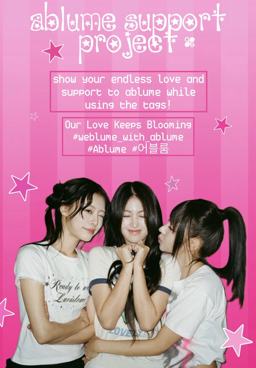 Ablume_Base's tweet image. ABLUME SUPPORT EVENT 🌸

To show our endless love and support for ablume, let’s fill the timeline with warm messages, photos, videos, edits, and memories.

🗓️ November 9th 
🕑 00: 00 am - 11: 59 pm KST

💌 How to join:
Post anything you want to share — messages, photos, fanart,…