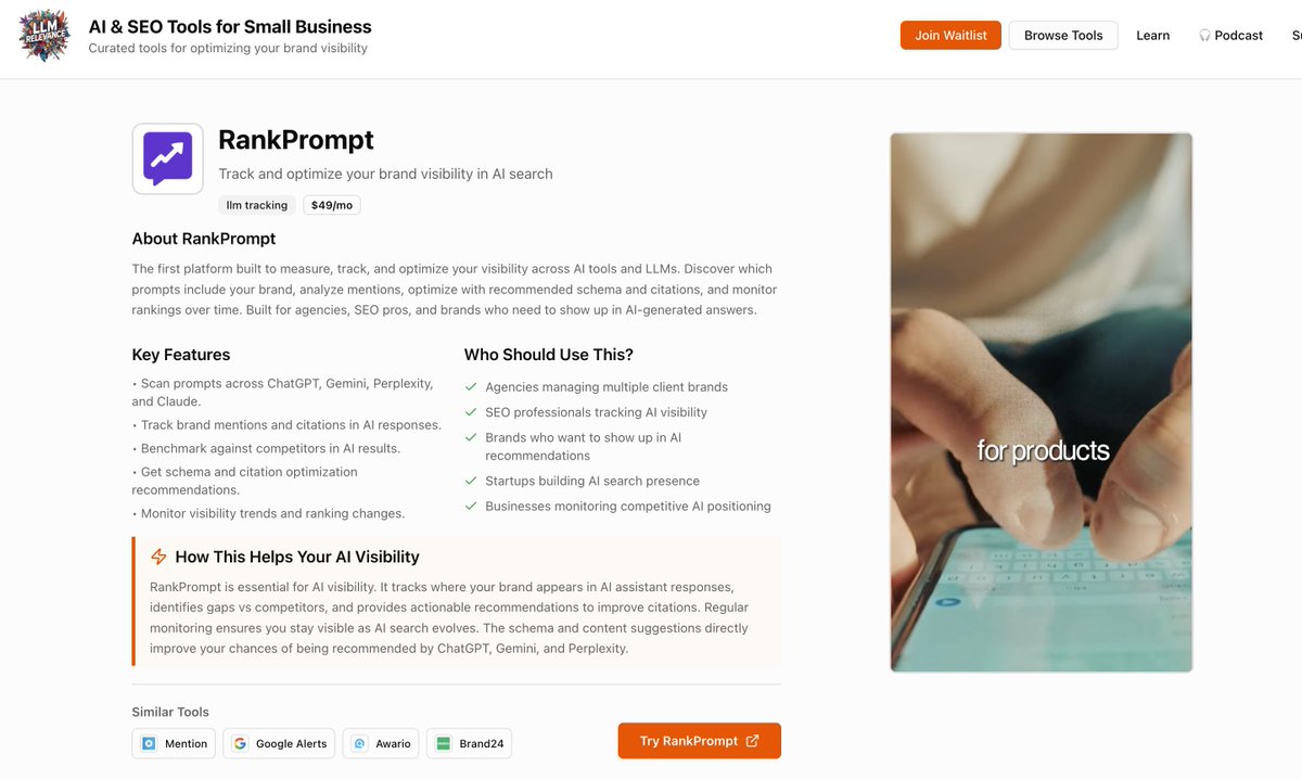 llmrelevance's tweet image. New tool add to the directory:

@RankPrompt

Track and optimize your brand visibility in AI search.

llmrelevance.com/tools/rankprom…

#SmallBusiness #llmrelevance #aitools