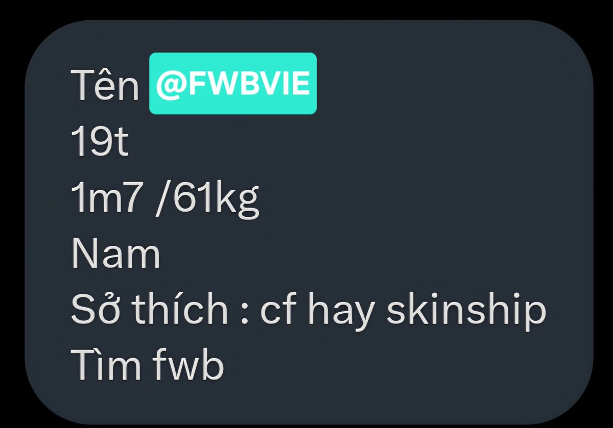 Cộng Đồng FWB Việt Nam( trang chính thức) tweet media