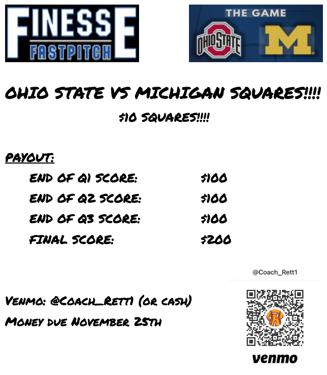 OSU / Michigan Squares! #NextPitch