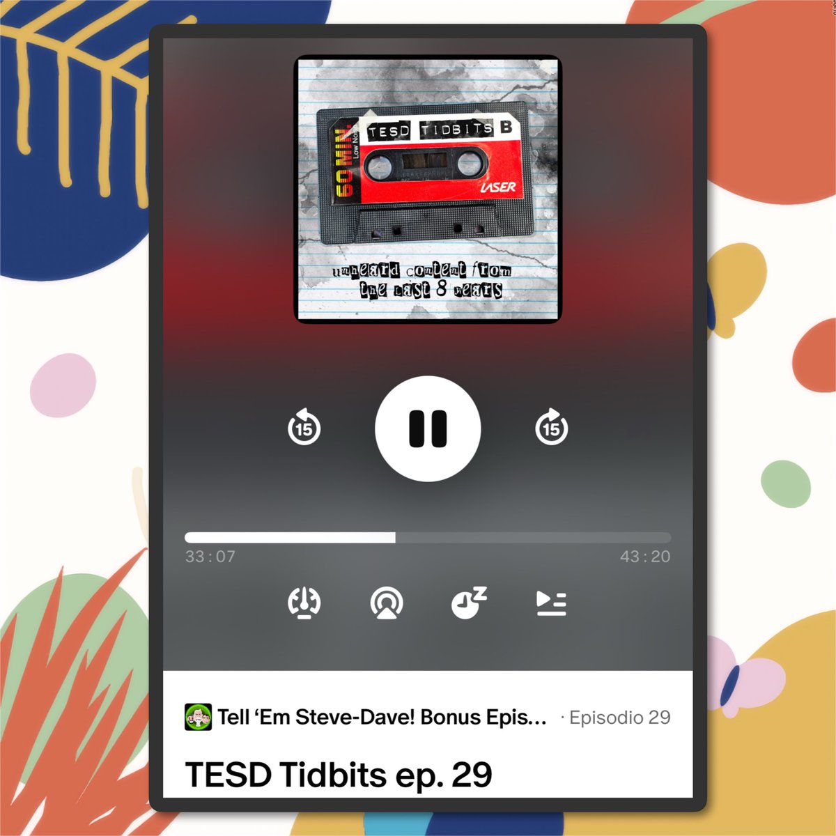 tesdgroupie's tweet photo. Enjoy any afternoon with #TESDtidbits! ๐๐ง๐ This weekโs episode on #TESDPatreon.
#TESD https://t.co/Z3KpPX1bRR