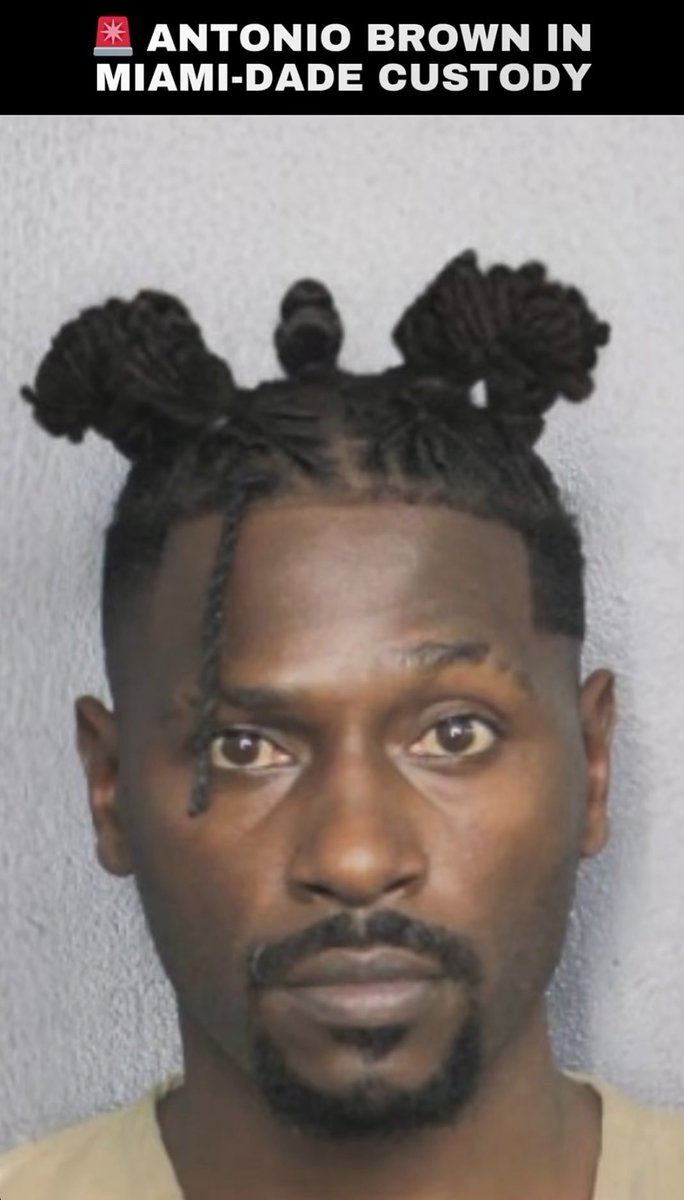 on1yadrian's tweet photo. Former NFL star and Miami native Antonio Brown has been arrested and is in custody at the Miami-Dade Department of Corrections after extradition from the UAE. He faces attempted second-degree murder charges after allegedly opening fire during a dispute at the Adin Ross boxing https://t.co/fOSeeyl2fQ