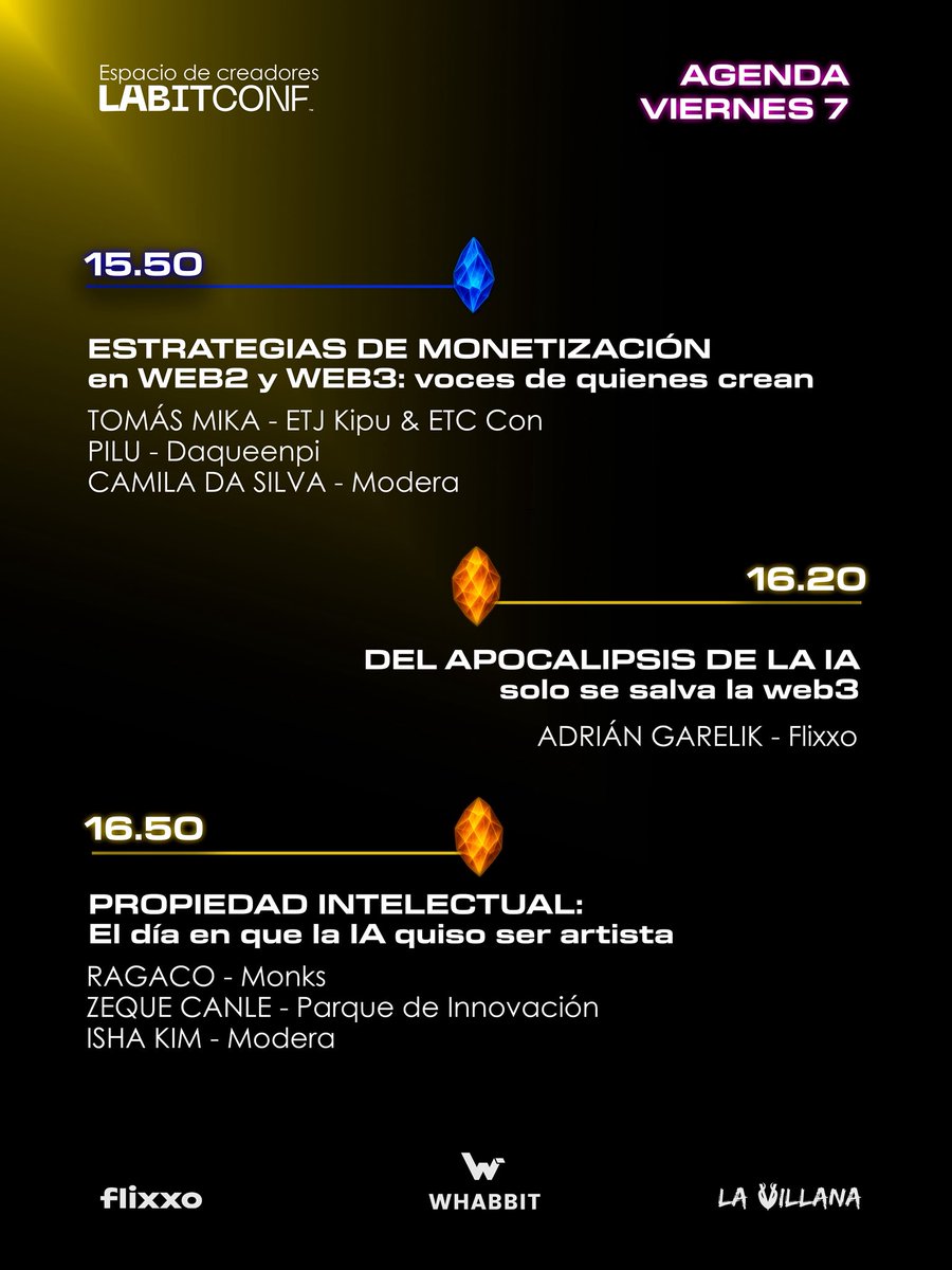 somoswhabbit's tweet photo. ๐โจ Day one en @LABITCONF
First talk starts at 11:00 and the energy is unstoppable โก
Art, tech, comunidad & all the creative chaos we love.
Letโs make it vibeee. ๐ซ
#Whabbit #LABITCONF2025 #CreatorEconomy #BitcoinCulture #CreativeEnergy https://t.co/V0awXdSnVt