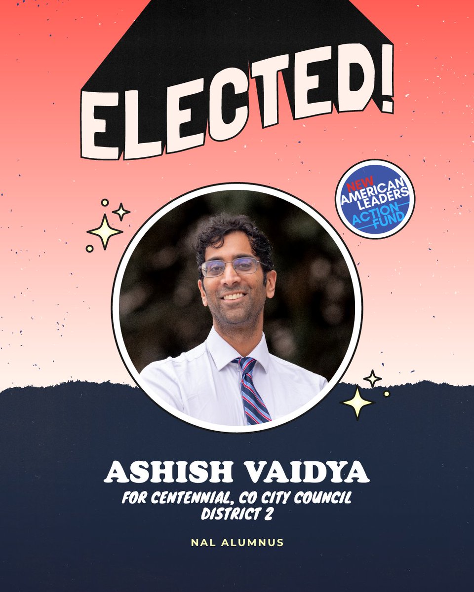 Congratulations to Ashish Vaidya on winning his election for Centennial City Council, District 2! 🎉 He will be the first Asian American to serve on Centennial City Council.