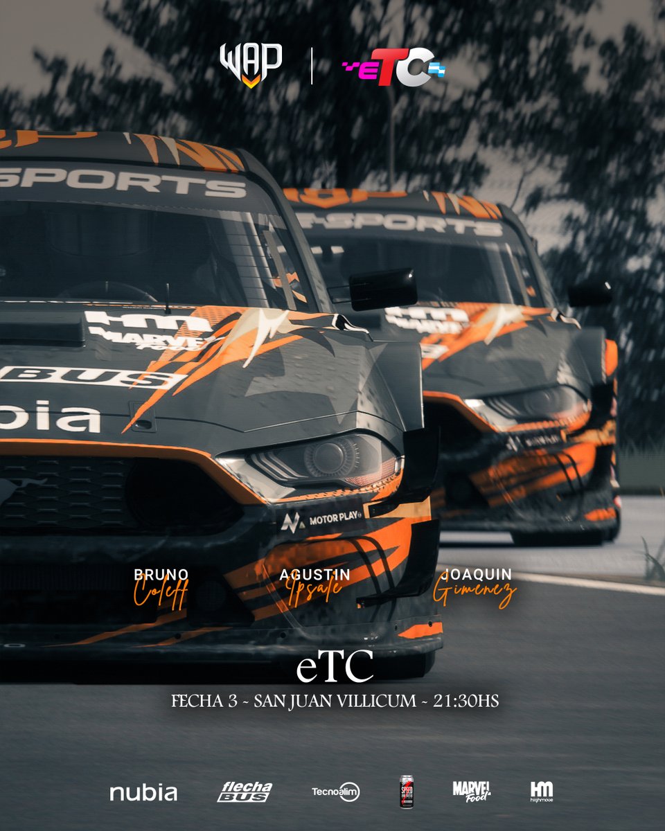 Tercera fecha del eTC 🏁

A partir de las 21:30hs, en San Juan Villicum.