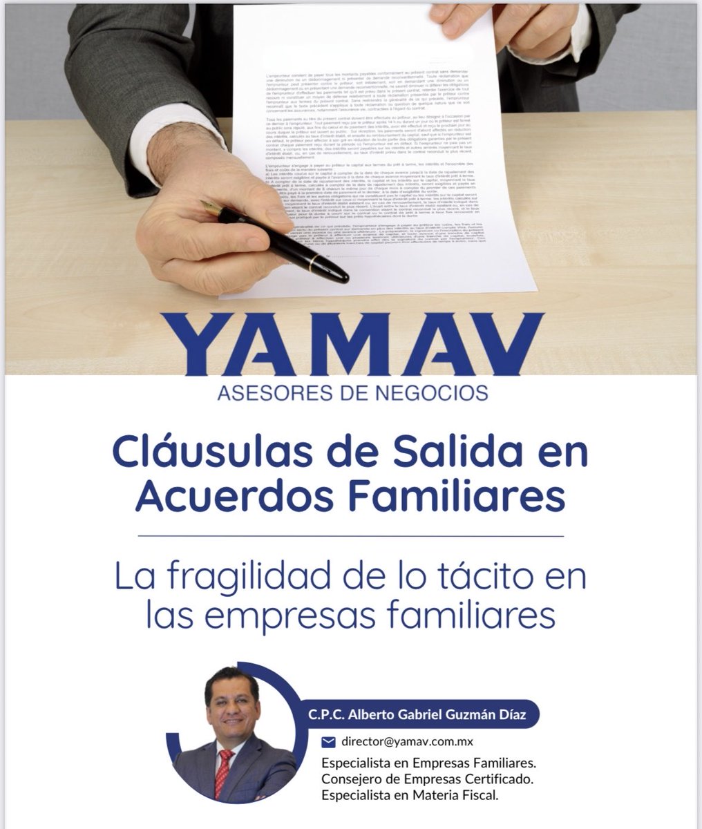 🔹 Cláusulas de salida en acuerdos familiares: prevenir antes de lamentar

En toda empresa familiar llega un momento en que uno de los socios —hermano, hijo o primo— decide salir. La pregunta no es si sucederá, sino cómo se manejará.

Cuando no existen reglas claras, la salida de