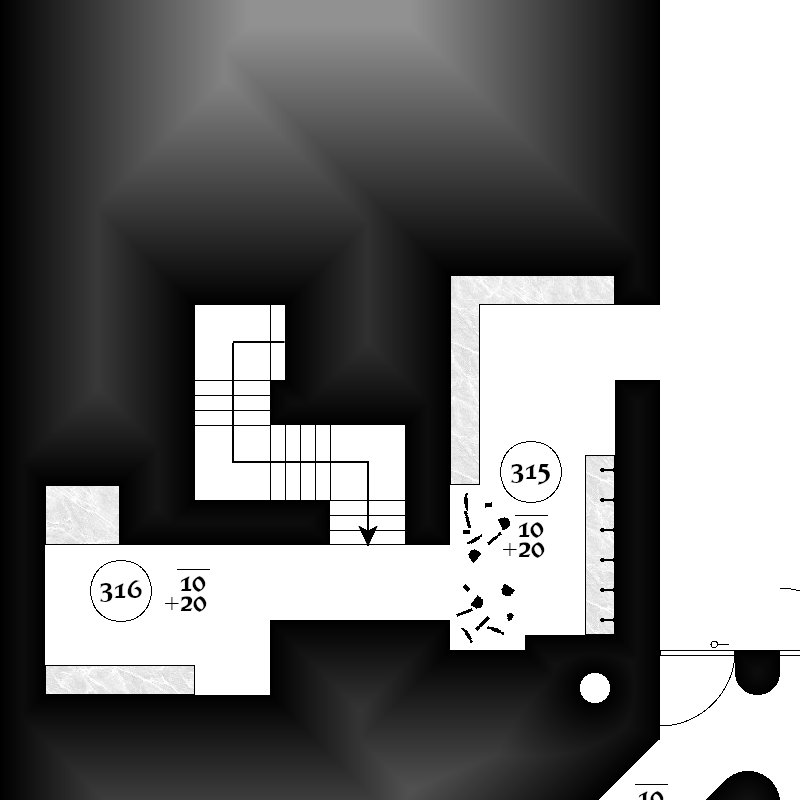 ZathrasAdventur's tweet image. #dungeon25 #Day316 The air and walls are cold. Snow-like limestone dust has settled undisturbed over the nearly empty room. A set of stone shelves rise on one wall. A shattered lamp lies next to an obscured bed sized alcove on the far side of the room. zathras.wikidot.com/dailydungeon