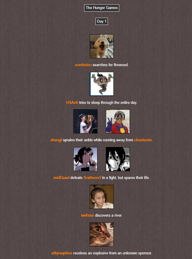 RyanG2B's tweet photo. Day 1 begins with our tributes scattered across the arena. Some highlights:

-dhokla thinks hes peeta
-a ranked 5stack has formed
-zekken and rav are bullies https://t.co/mxUIH6wEPy