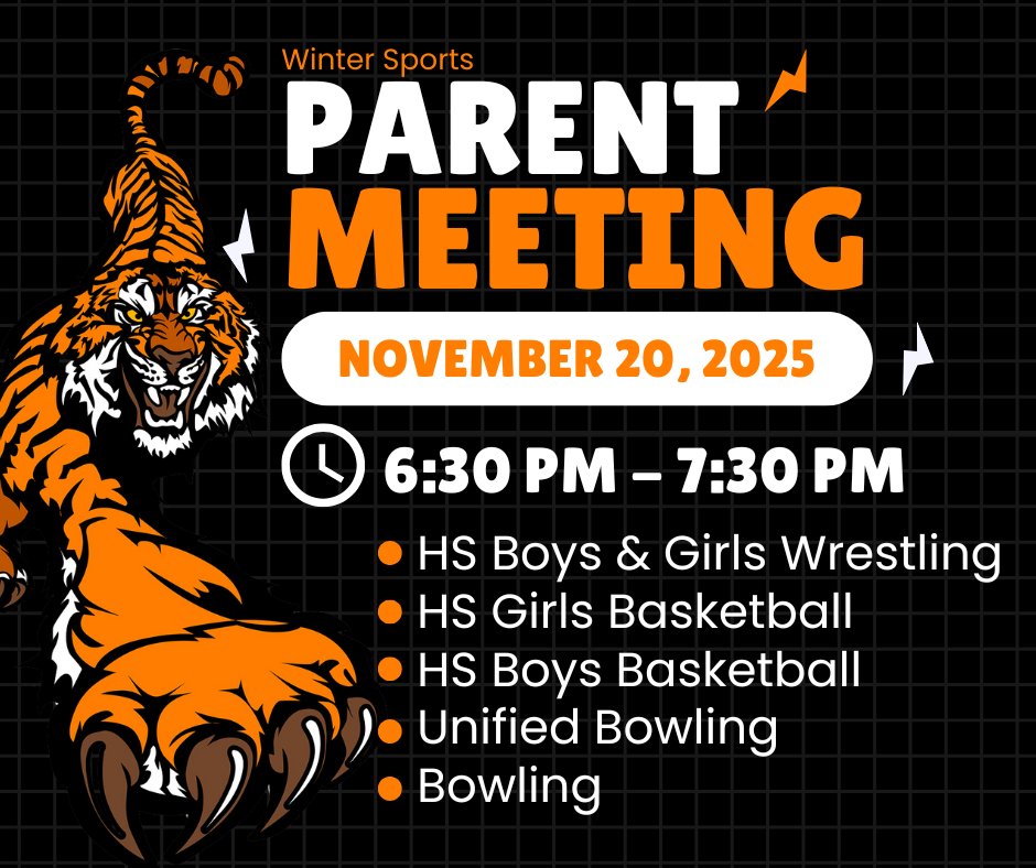 🏆 Winter Sports Parent Meeting Night
📅 Thursday, November 20
🕡 6:30 PM at NBC
Parents —come get all the details for the 2025–2026 winter sports season!
