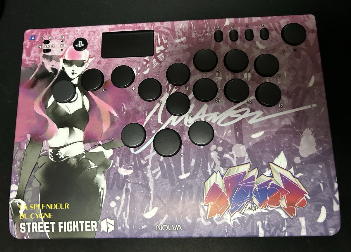 Aket1_'s tweet photo. 忘れてたNOLVA届いてた！
善し悪しあるけどビジュアル良いしディスプレイ用かな...さすがに実戦はVictrix！
#スト6  #マノン https://t.co/J0bQrPN5dE