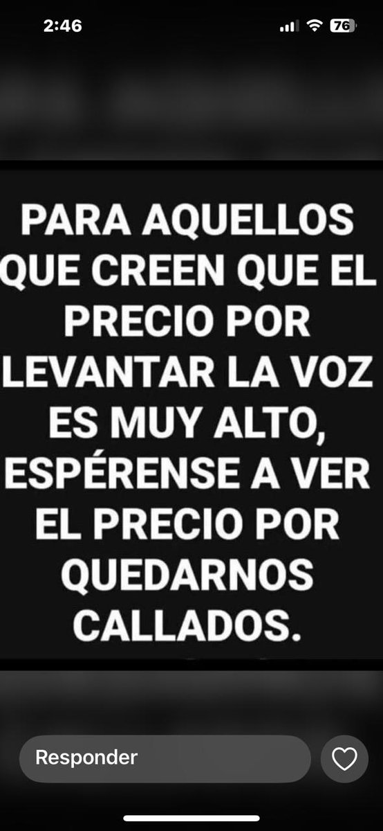 Hoy me duele la situación de nuestro País...