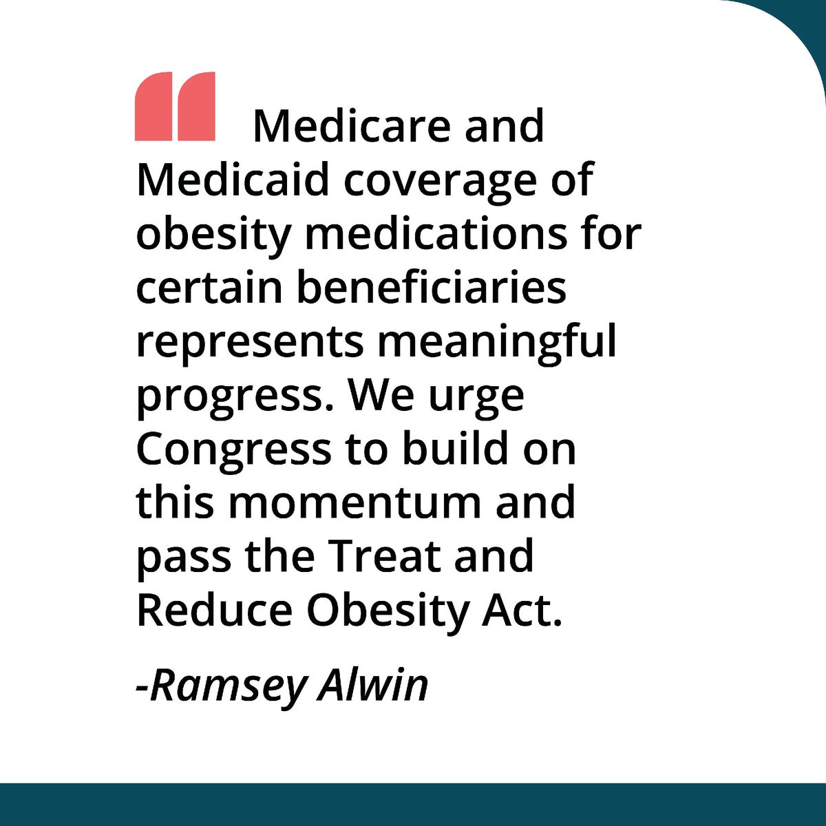 Obesity impacts about 40% of Americans age 65+ &amp; is linked to over 230 medical conditions. Medicare and Medicaid coverage of obesity treatments would help us all age well. 

We urge Congress to build on this momentum and pass the Treat and Reduce Obesity Act (TROA)!