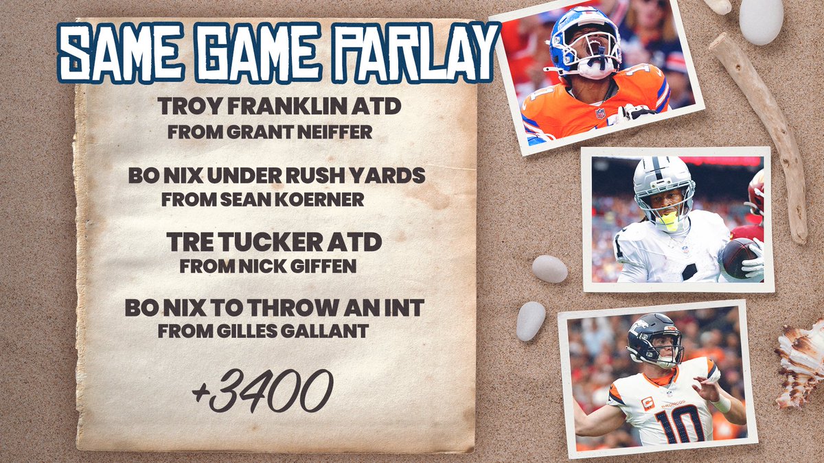 Parlay_Express's tweet image. From Action Island Today! 🏝️

@gneiffer07 Troy Franklin To Score 🐢
@The_Oddsmaker Bo Nix Relax With Your Legs
@RotoDoc Obviously Has The 🐐 To Score
@GDAWG5000 Has Bo Nix For An Interception

Sweat it out along with us HERE: bit.ly/AITNFPARLAY1106