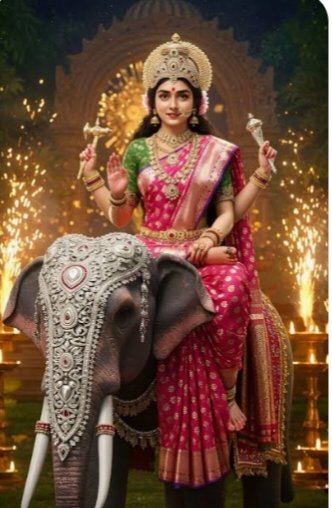 गांधारी ने गजलक्ष्मी व्रत के लिए पुत्रों द्वारा मिट्टी का हाथी पूजा के लिए बनाया पर मां कुंती को निमंत्रण न भेजा,मां को उदास देख पांडवों ने इंद्रदेव से ऐरावत हाथी को मां कुंती की पूजा के लिए लाया❣️
गज पर विराजमान मां गजलक्ष्मी का चित्र घर पर रखना शुभ होता है❣️
जय मां गजलक्ष्मी❣️