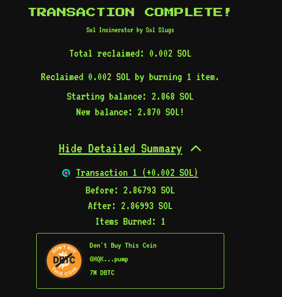 I burnt 80% of it.

Don't buy this coin.

$DBTC
GHQKhAtnMdtCA5Gh3drhahenLH1VDqnQYqzmzRzmpump
