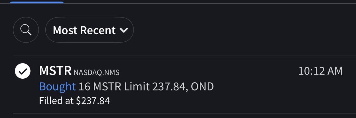 MoFhazil's tweet image. $MSTR $BTC

Putting money where my mouth is.

Bought couple of shares of $MSTR at 237 in after hours.

$MSTR could plunge to 180$ as the worst case if $BTC falls, but this range of support on $BTC $ $MSTR is a discount to buy if you’re understand the power of $BTC.