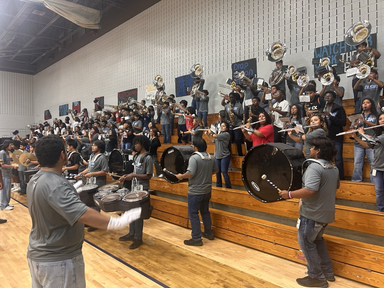 ElsikHighSchool's tweet photo. Elsik High turned back the clock at todayโs Throwback Pep Rally! Students and staff showed off their school spirit and celebrated 50 incredible years of tradition and pride. #Elsik50 #RamStrong https://t.co/Rg6SR0wU0m