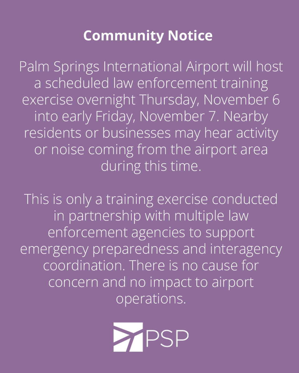 Palm Springs International Airport tweet media