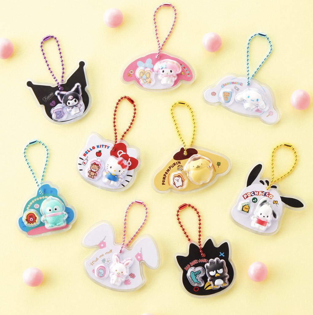 japancapsuletoy's tweet photo. 【サンリオキャラクターズ パッケージチャーム＆チョコボーロ】 
12月発売の食玩。
https://t.co/iVAqGjUq3z #pr

※全10種・税込385円 https://t.co/wTvf5KRadU