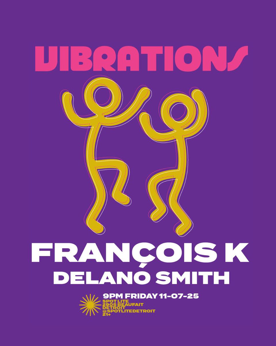 fknyc's tweet photo. So glad to be back in the D!
I'm very much looking forward to playing for 'Vibrations', an event which will be taking place at #Spotlite in Detroit tomorrow Friday November 7 alongside @delano_smith ... The party starts at 9PM!
Spotlite is located at 2905 Beaufait, Detroit, MI
Tix: https://t.co/IZwH9CrqOZ
Let's do this!
#detroit #house #electronic #techno #detroitlove #francoisk #delanosmith #spotlite