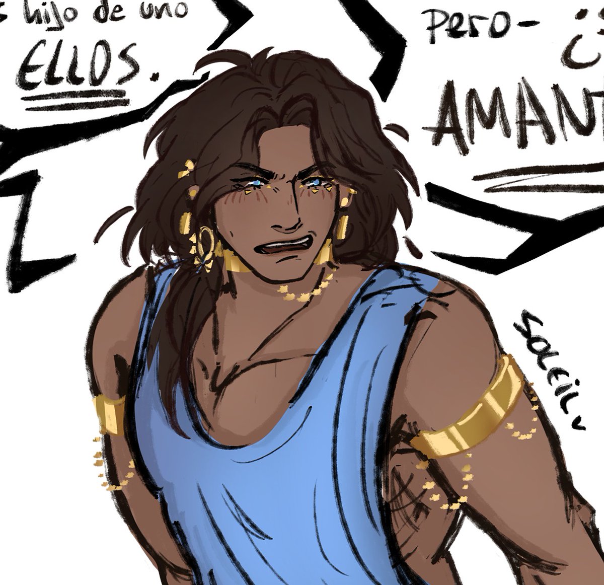 iiSoleil_'s tweet image. Cause&apos; my Paris is jealous of the Héctor and Pisistrato&apos;s relationship. (Roleplay)

&quot;Héctor, He&apos;s the son of THEY&quot; &quot;Be his baby sister is a thing, but- his LOVER?&quot;

#Paris #EPIC #EpicTheMusical #troy #Odyssey #illium #fanart #art