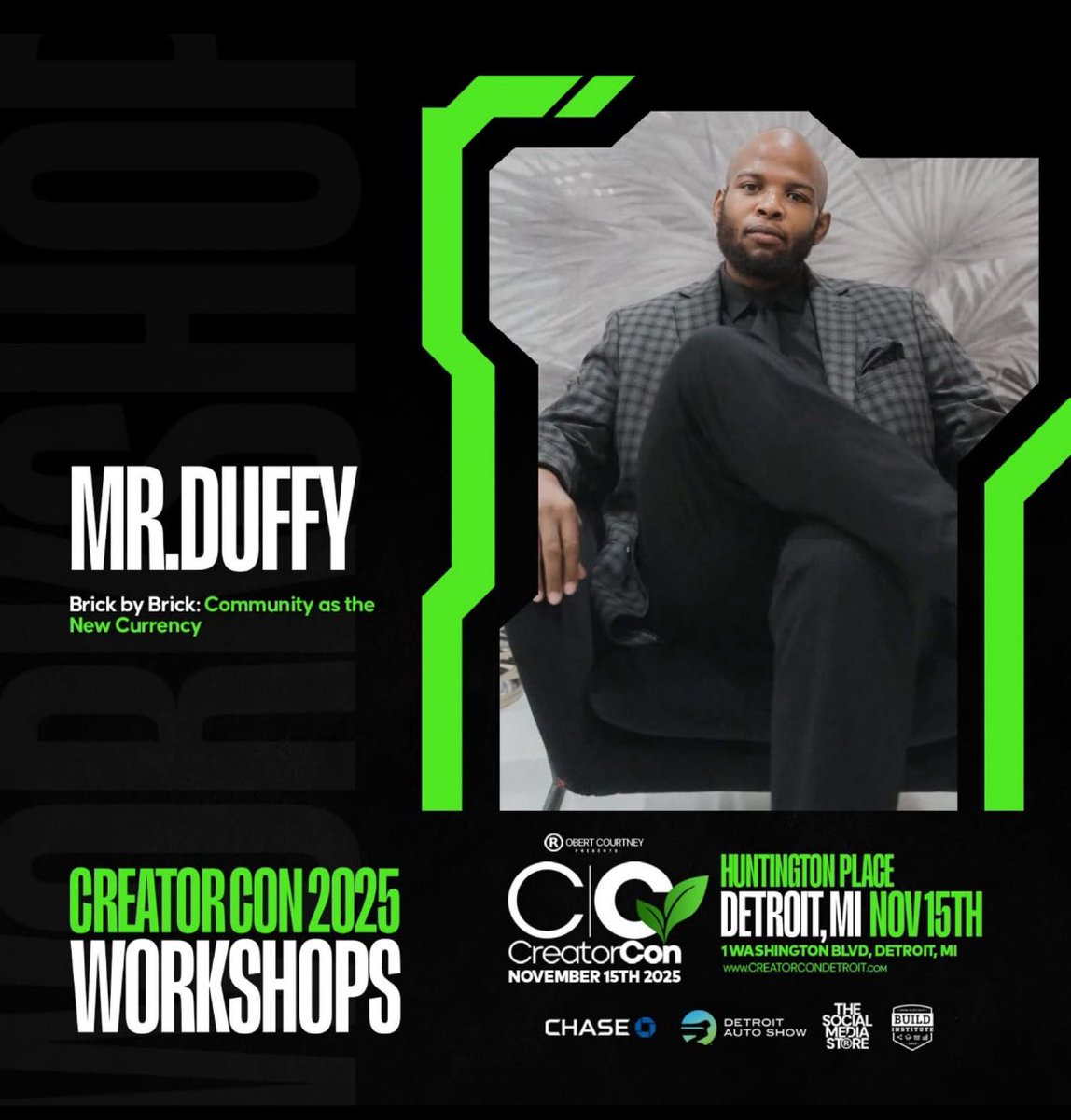 The stages are getting bigger and bigger. 
 
I’ll be hosting a workshop next week at Creator Con Detroit  #DuffySzn