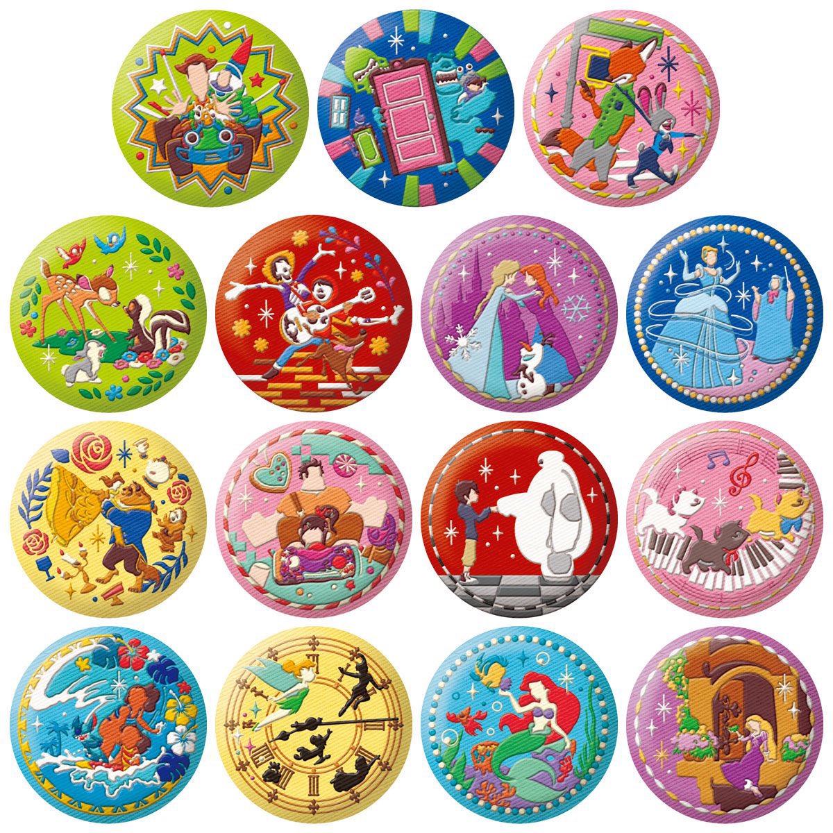 japancapsuletoy's tweet photo. 【Disney Characters 刺繍缶バッジビスケット2】 
12月発売の食玩。
https://t.co/IgHXI1BlZ9 #pr

※全15種・税込385円 https://t.co/oBPkJbUSDx