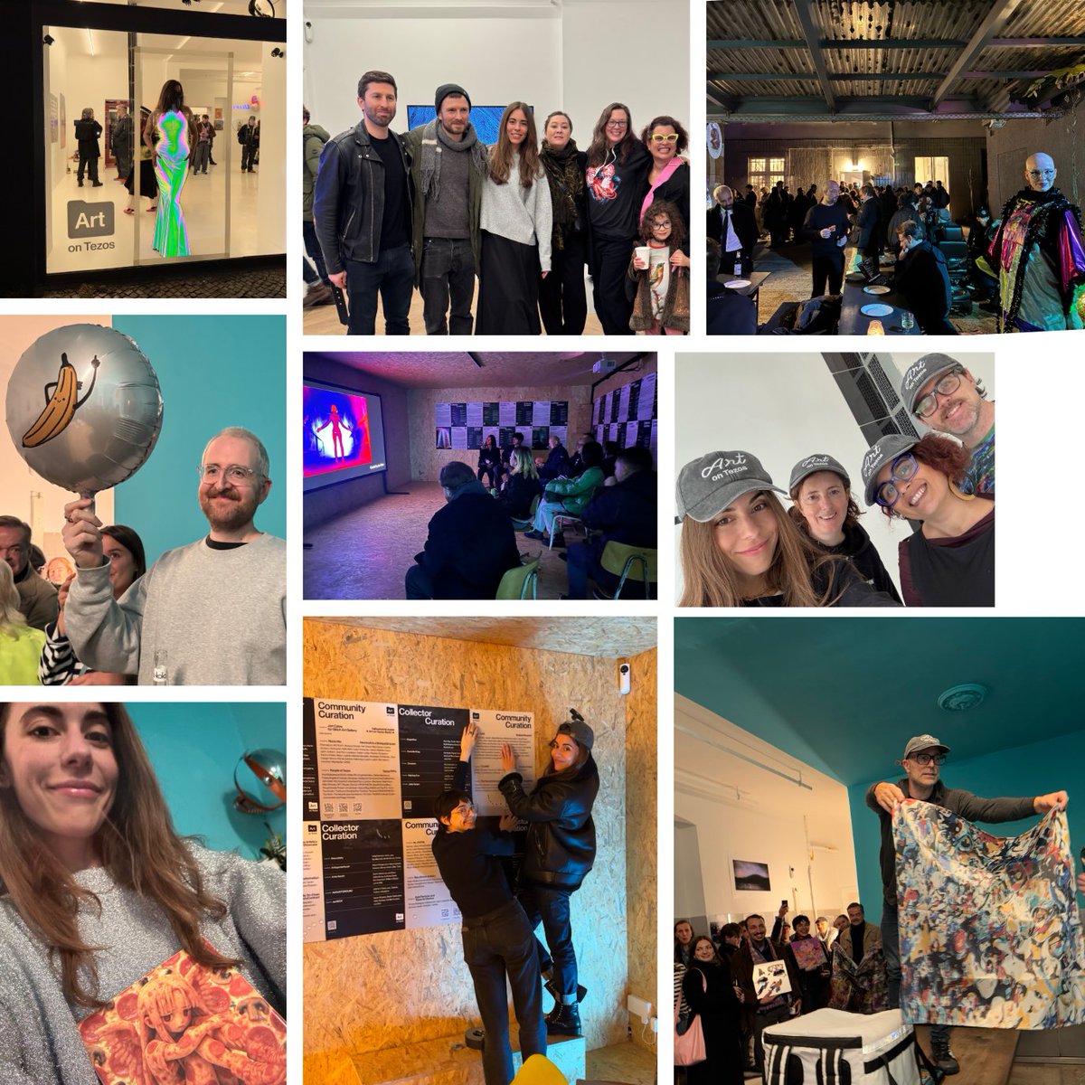 what a night, wow 🤯 

so fantastic having new and old friends from across the globe come to celebrate digital art at <a href="/artontezos_/">Art on Tezos</a> Berlin 🌝 #AOTBerlin

see you tmrw 💌🫶🏻