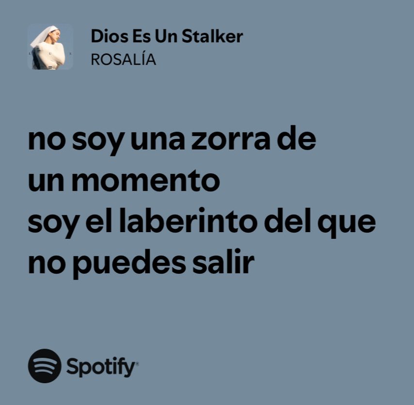 Lyrics from 'Dios Es Un Stalker'