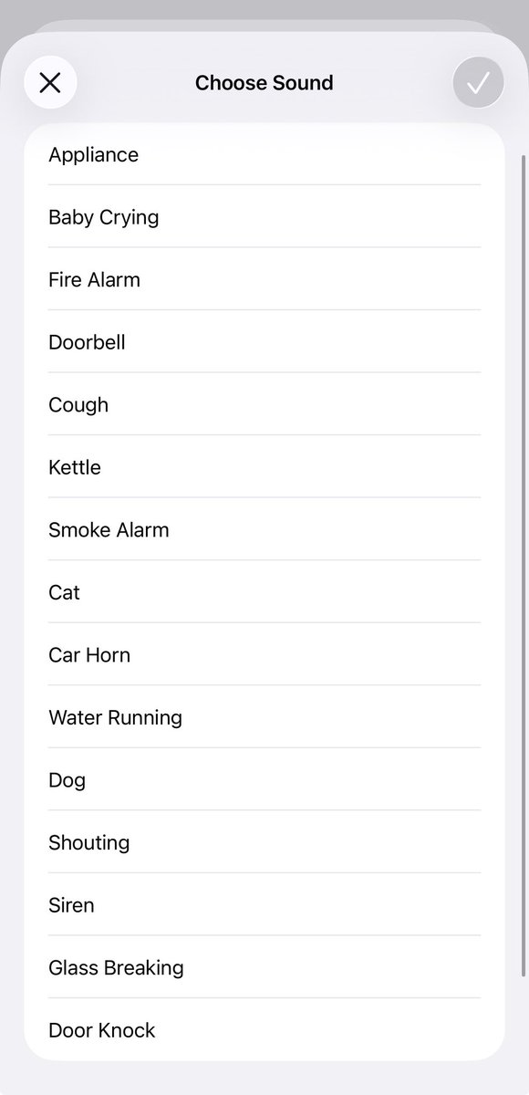 mattcassinelli's tweet image. Did you know your iPhone can automate anything in response to Sound Recognition triggers?

You can cough and the lights turn red.

Or your microwave goes off and it sends off an API request.

You can even use custom Alarms, Appliances, or Doorbells.