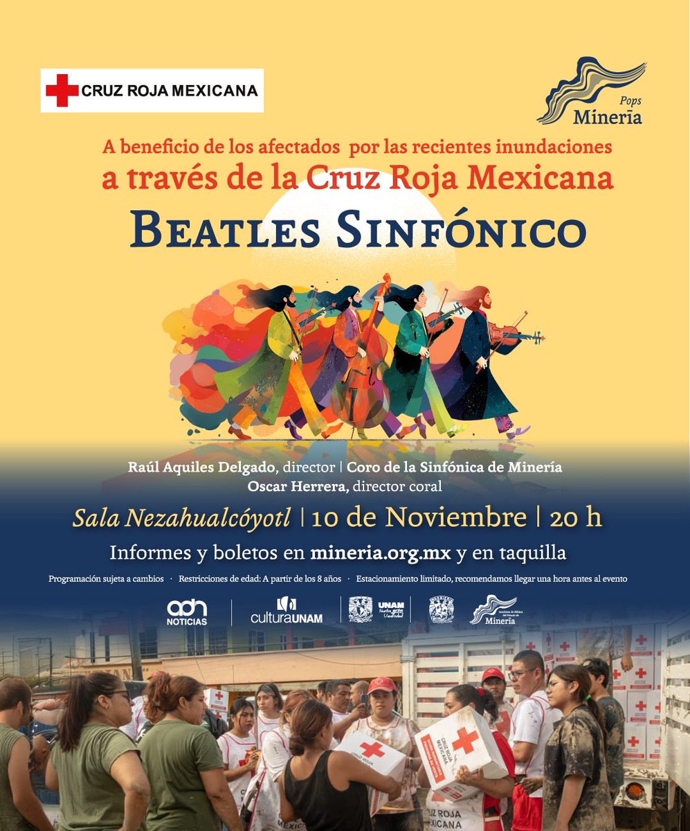 Beatles sinfónico: Un evento especial en apoyo a los afectados por las inundaciones en nuestro país.