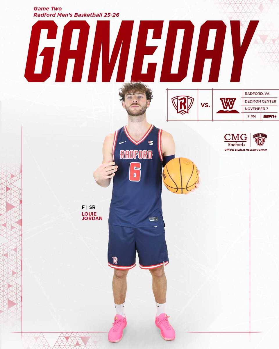 RadfordHoops's tweet photo. Happy Friday, Highlanders! See you back at Dedmon tonight! 🛡️

🆚 West Virginia Wesleyan
📌 Radford, Va.
⏰ 7:00 PM
💻 https://t.co/rtoq0TY0Gg (ESPN+)
🎟️ https://t.co/ffy7kAZkBh

#RiseAndDefend https://t.co/3gvd2pXyX0