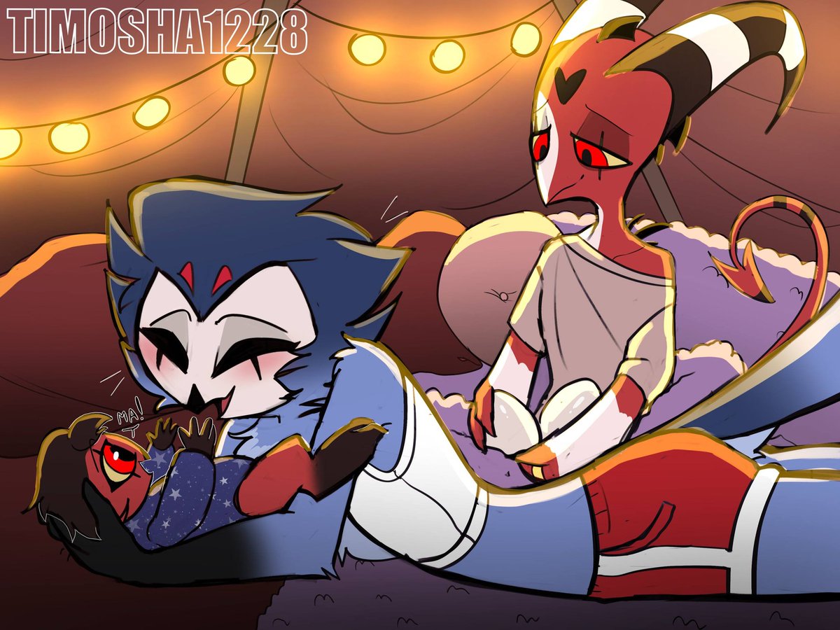 big family💜

#HelluvaBoss #HelluvaBossFanart #stolitz #stolas #Blitzø