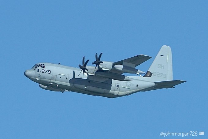 AirAssets's tweet image. Circling in the airspace off of #Oceana #KNTU @johnmorgan726  caught this #KC-130J refueler on camera