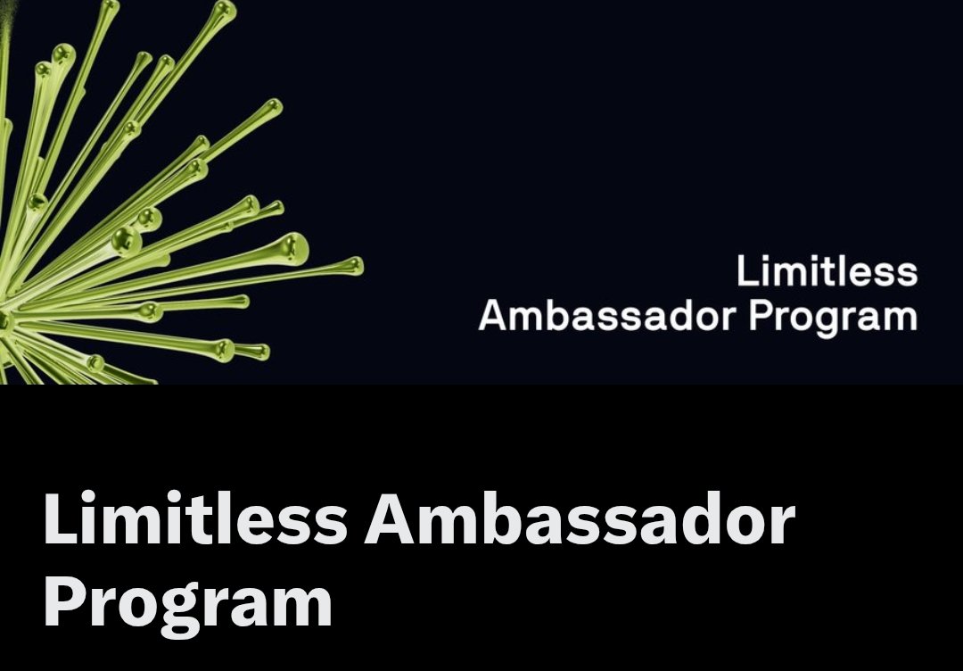 The moment we've all been waiting for is finally here 
<a href="/trylimitless/">Limitless</a> has just released their ambassador programme.
It's time to flex the limitless badge! 
I've been waiting for the moment for a while now. 

Wether you're a Early Supporter,Developer,Top Trader, Active X Supporter