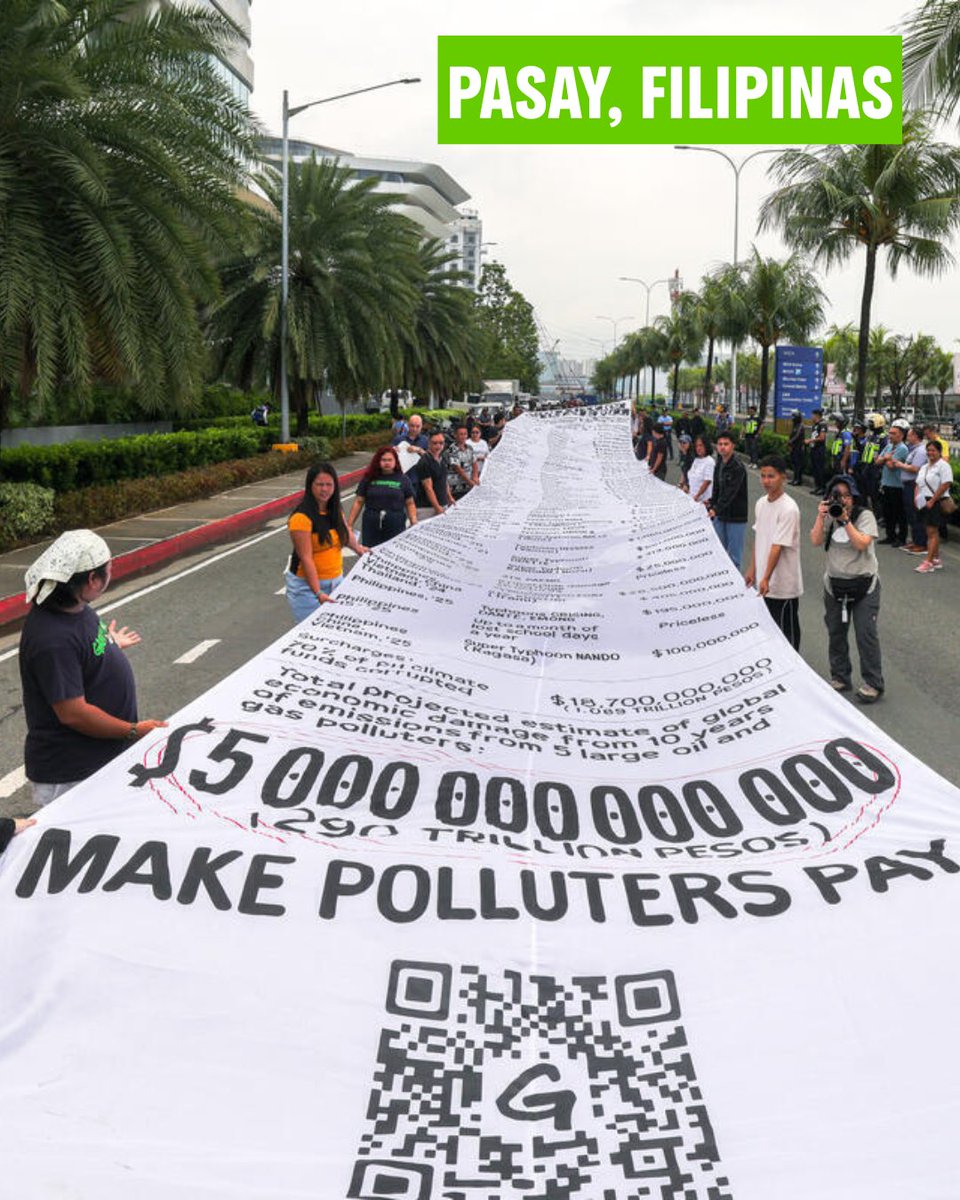 greenpeacemx's tweet image. El planeta ya pasó la cuenta, y es enorme. 💰

Este mes, rumbo a la #COP30, activistas al rededor del mundo exigimos que los contaminadores paguen su deuda climática.

🔥 El límite de 1.5 °C aún es posible, pero los gobiernos deben actuar YA.

Firma ahora: act.gp/3JMNSSY