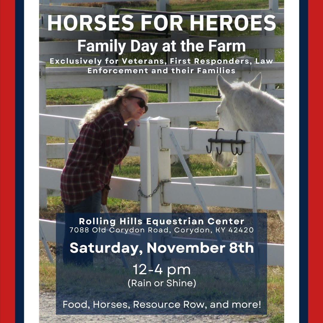 RussellTony's tweet photo. Excited to share the horse farm with our veterans, first responders and their families on Saturday with perfect weather!  Horses for Heroes 2025. https://t.co/dOuXFUak65