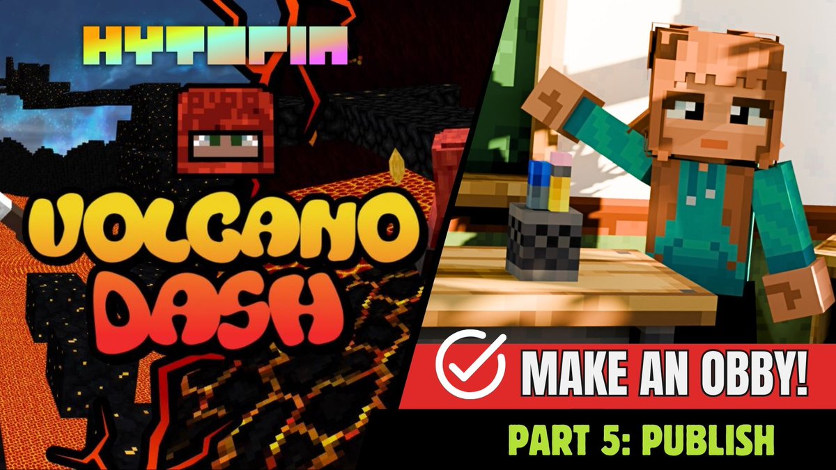 Learn how to test and publish your Hytopia game! Make an Obby part 5 is out and with that the first ever full start to finish <a href="/hytopia/">HYTOPIA</a> tutorial is complete! 

Link in the comments 👇👇👇