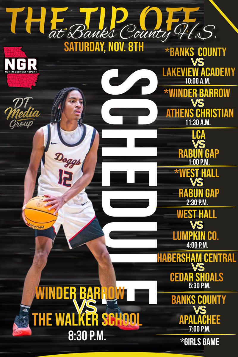 northgareport's tweet photo. π GAME 5 β 4:00 PM
West Hall vs Lumpkin County
The energy keeps rolling π₯
π West Hall vs Lumpkin County
Expect a physical game between two tough North Georgia teams ready to battle it out at The Tip-Off!
#TheTipOff #NorthGaReport #HighSchoolBasketball https://t.co/RCxydkWM9i